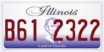 IL license plate B612322
