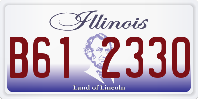 IL license plate B612330