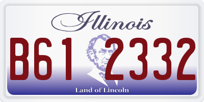 IL license plate B612332