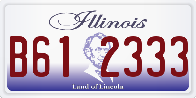 IL license plate B612333