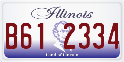 IL license plate B612334