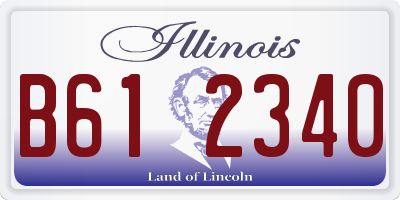 IL license plate B612340