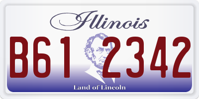 IL license plate B612342