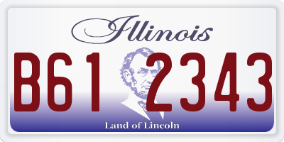 IL license plate B612343