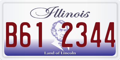 IL license plate B612344