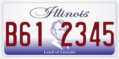 IL license plate B612345