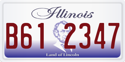 IL license plate B612347