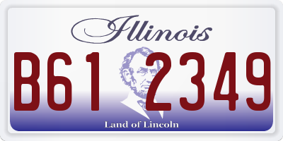 IL license plate B612349