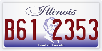 IL license plate B612353