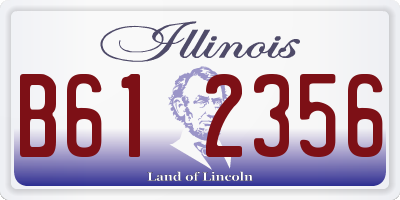 IL license plate B612356
