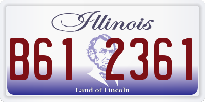 IL license plate B612361