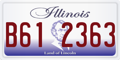 IL license plate B612363