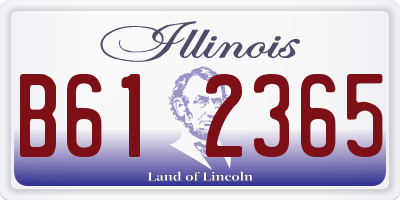 IL license plate B612365