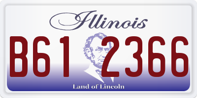 IL license plate B612366