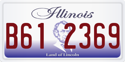 IL license plate B612369