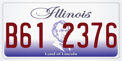 IL license plate B612376