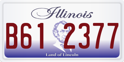 IL license plate B612377