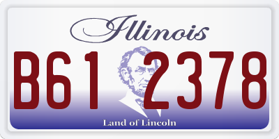 IL license plate B612378