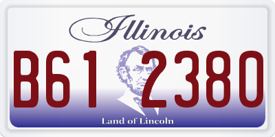 IL license plate B612380