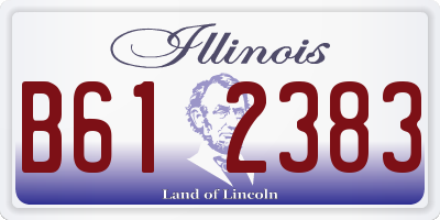 IL license plate B612383