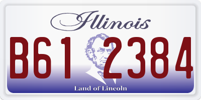 IL license plate B612384