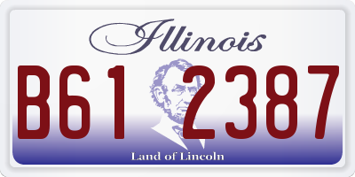 IL license plate B612387