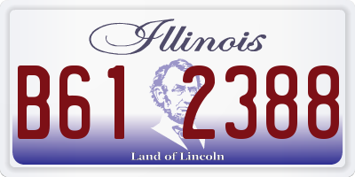 IL license plate B612388