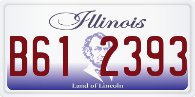 IL license plate B612393