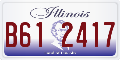 IL license plate B612417