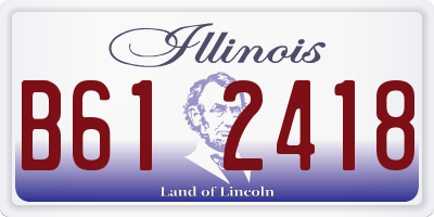 IL license plate B612418