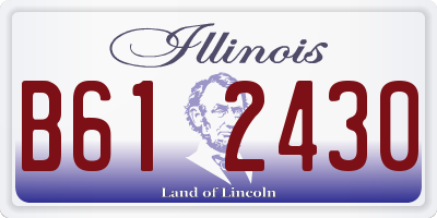 IL license plate B612430
