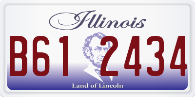 IL license plate B612434