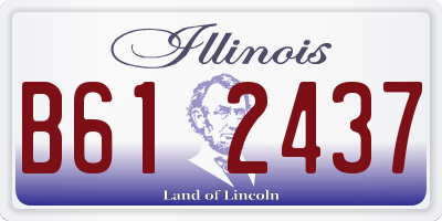 IL license plate B612437