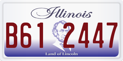 IL license plate B612447