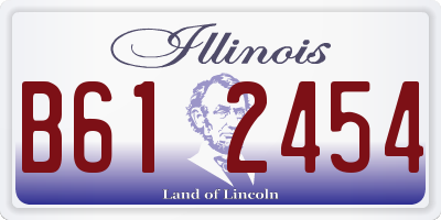 IL license plate B612454