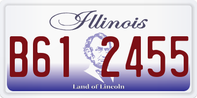 IL license plate B612455