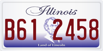 IL license plate B612458
