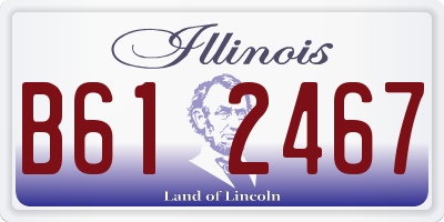 IL license plate B612467