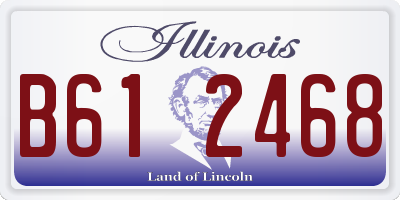 IL license plate B612468