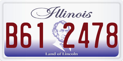 IL license plate B612478