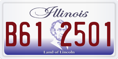 IL license plate B612501