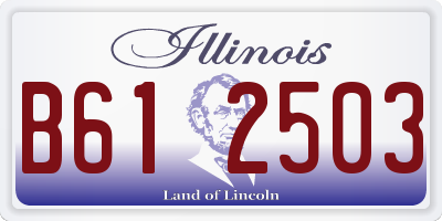 IL license plate B612503