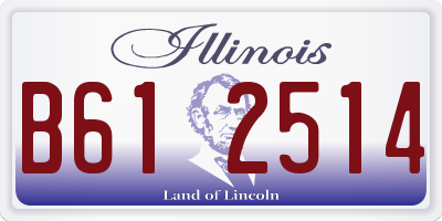 IL license plate B612514
