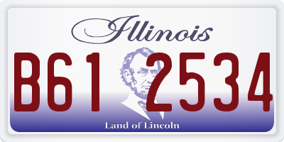 IL license plate B612534