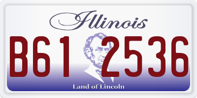 IL license plate B612536