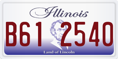 IL license plate B612540