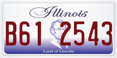IL license plate B612543