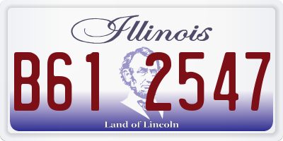 IL license plate B612547