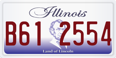 IL license plate B612554