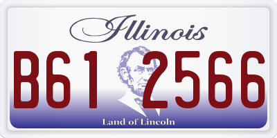 IL license plate B612566